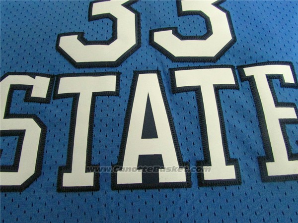 Maglia NCAA Indiana State Sycamores Larry Bird #33 Blu